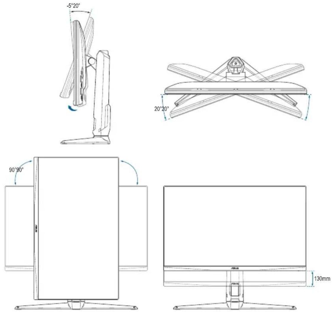ASUS TUF Gaming VG27AQ5A - Réglage du moniteur - 1