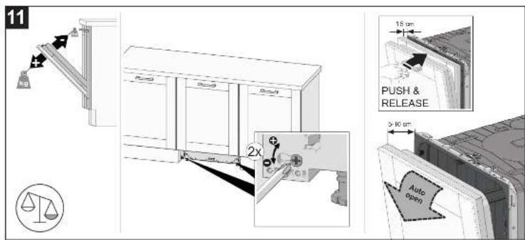 11 15 cm PUSH & RELEASE 2x 3-10 cm Auto open