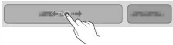 Hand cursor clicking a button with an arrow, next to a control panel interface