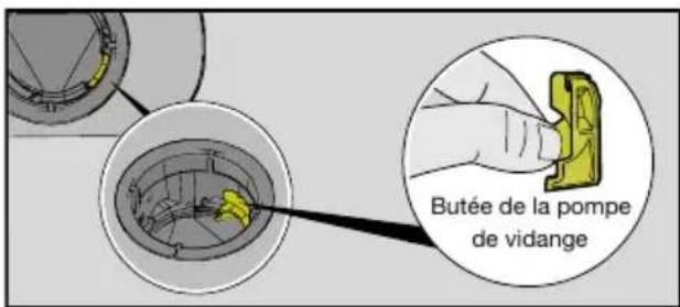 Butée de la pompe de vidange