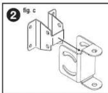 Technical line drawing of a mechanical bracket assembly (no text or symbols)