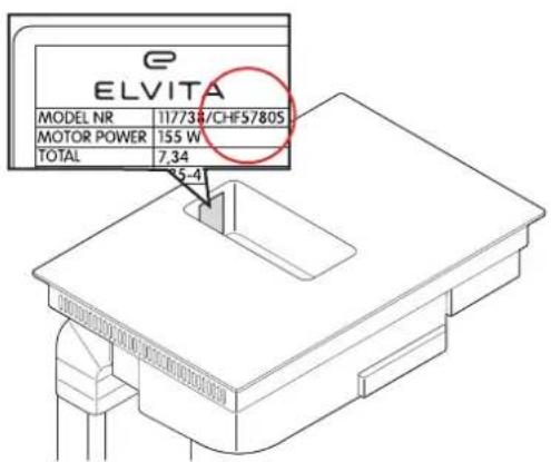 ELVITA MALLINRO 117738/CHF5780S Moottorin teho 155 W Yhteensä 7,34 25-4