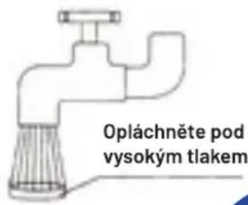 Opláchněte pod vysokým tlakem