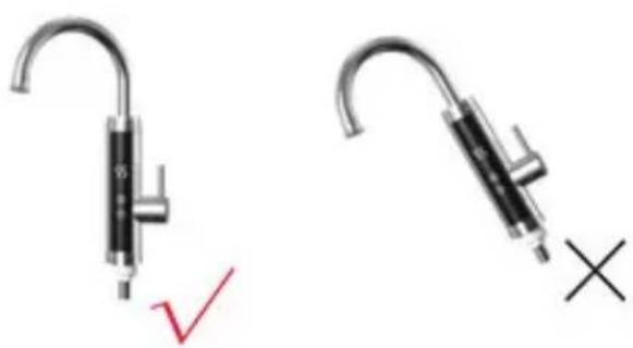 Two kitchen sink fixtures with a checkmark and an X mark, shown side by side (no text or symbols on the fixtures themselves)