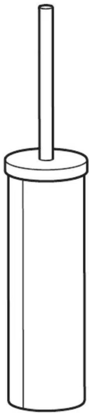 Dessin au trait simple d'un objet cylindrique avec une tige verticale insérée (sans texte ni symboles)