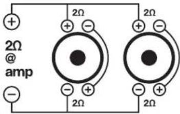 2Ω @ amp + - 2Ω - + - 2Ω + - 2Ω - + - 2Ω