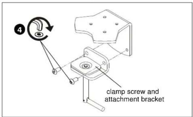 4 clamp screw and attachment bracket