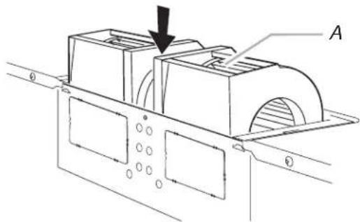 WHIRLPOOL WMMS3230SB - Cómo girar el motor del soplador para la instalación de ventilación a través del techo - 2