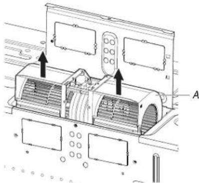WHIRLPOOL WMMS3230SW - Cómo girar el motor del soplador para la instalación de ventilación a través de la pared - 5