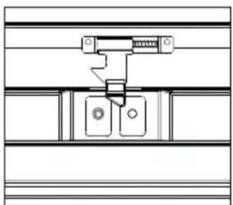 Pure technical diagram of a mechanical assembly without any text, numbers, or symbols.