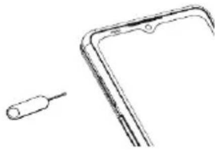 Line drawing of a smartphone with a screwdriver attached (no text or symbols).