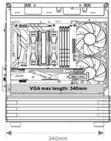 VGA max length: 340mm 340mm