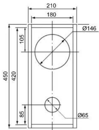 210 180 Ø146 105 450 420 85 Ø65