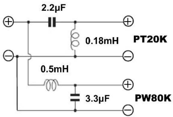 2.2µF 0.18mH PT20K 0.5mH 3.3µF PW80K