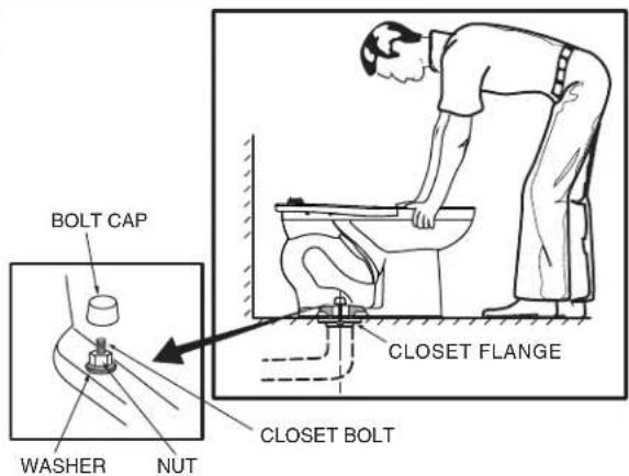 BOLT CAP WASHER NUT CLOSET FLANGE CLOSET BOLT