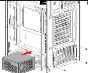 Technical diagram of a server rack with front panel, rear panel, and internal components (no text or labels visible)