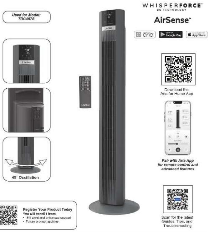 Lasko WhisperForce TDC487S - SERVICIO AL CLIENTE: - 1