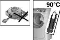 HOOVER WDYN 654D-30S - ATTENTION : PENDANT LE LAVAGE, L'EAU PEUT ATTEINDRE 90°C. - 5