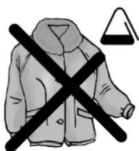 Panneau d'avertissement avec un symbole noir en forme de X barré et un symbole triangulaire d'avertissement au-dessus.