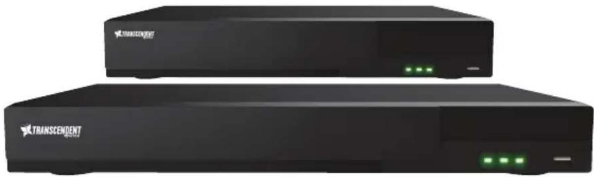 Exterior view of two black rectangular electronic devices with green indicator lights (no visible text or symbols)