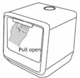 Pull open.