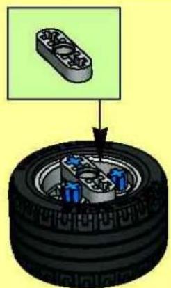 Diagram showing a tire with internal components and a magnified inset of a mechanical component (no text or symbols)
