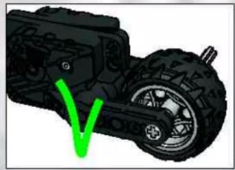 Mechanical component with a green checkmark indicating a specific part (no text or symbols present)