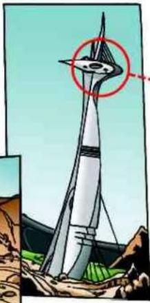 Illustration of a stylized rocket with a red circular highlight on its side (no text or symbols)