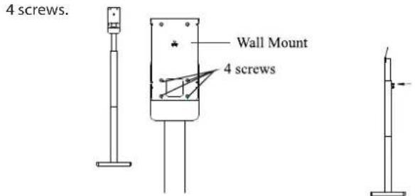 4 screws. Wall Mount 4 screws