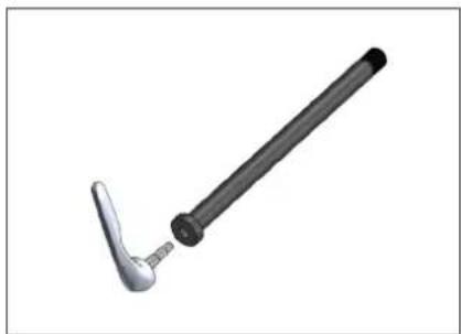 3D rendered image of a hand tool with a metallic end and a small white tool inserted (no text or symbols visible)