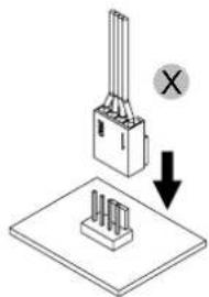 Diagram showing a mechanical component with a downward arrow and a cross symbol (no text or labels)