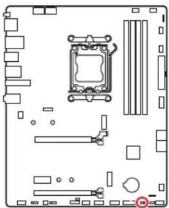 MSI PRO B850-S WIFI6E - JBAT1: 清除 CMOS (重启 BIOS) 跳线 - 1