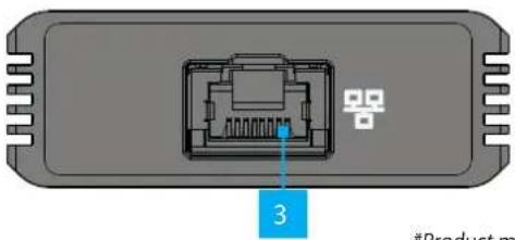 Diagram of a device rear panel showing internal port and connector (no text or symbols)