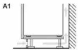Technical line drawing of a structural support frame with no text or symbols