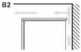 Simple line drawing of a corner structure with no text or symbols