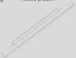 Simple line drawing of a horizontal rod with no text, numbers, or symbols