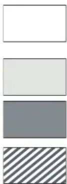 Four horizontal rectangular blocks with varying shades of gray and striped, arranged vertically, no text or symbols.