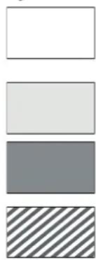 Four horizontal rectangular blocks with varying shades of gray and striped, arranged vertically (no text or symbols)