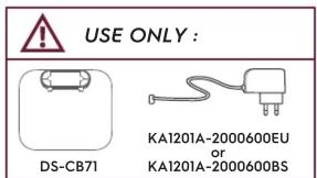 UTILISER UNIQUEMENT : DS-CB71 KA1201A-2000600EU ou KA1201A-2000600BS