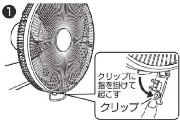 1 ケリットに 指を掛けて 起こす ケリット