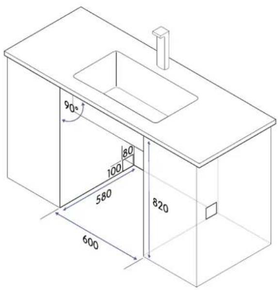 90° 80 100 580 600 820