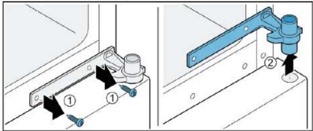 SIEMENS KG39NAIAU - Demontarea balamalei din mijloc a uşii - 1