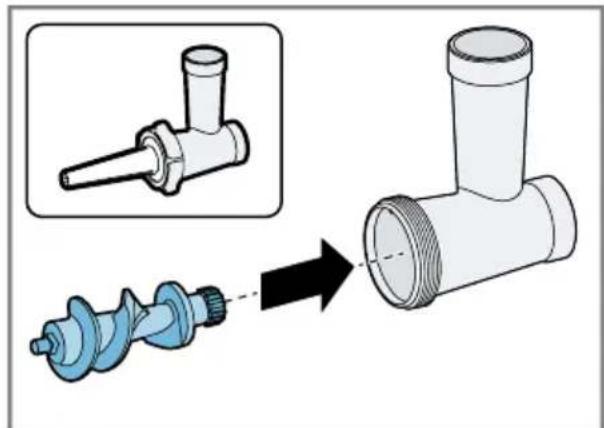 Diagram showing a mechanical component being processed into a T-shaped pipe fitting (no text or symbols present).