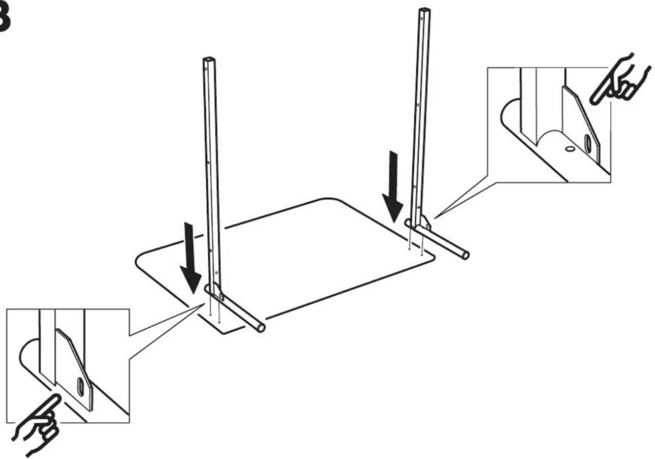 Diagramme illustrant un processus de pliage ou de repliage avec des étapes étiquetées et des flèches directionnelles indiquant le mouvement.