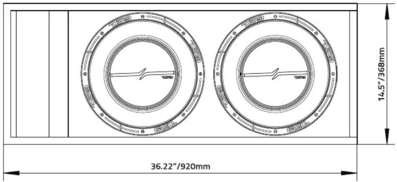 36.22"/920mm 14.5"/368mm