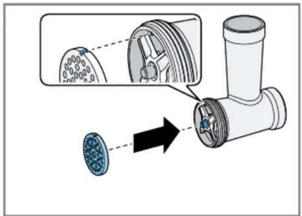 Diagram illustrating a mechanical assembly with labeled parts and directional arrow, showing a component being processed into a fan-like device.