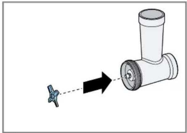 Diagram showing a pipe fitting with a valve and directional arrow indicating movement. No text or symbols.
