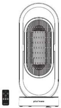 Illustration of a portable electric heater with a grid-patterned front panel and a small control panel (no text or symbols)