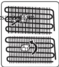 Diagram of two coiled heat exchangers with a central cooling element (no text or symbols)