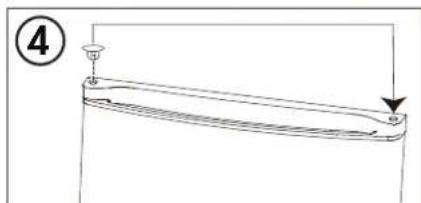 Simple line drawing of a horizontal bar with a small outlet and an arrow indicating direction (no text or symbols)